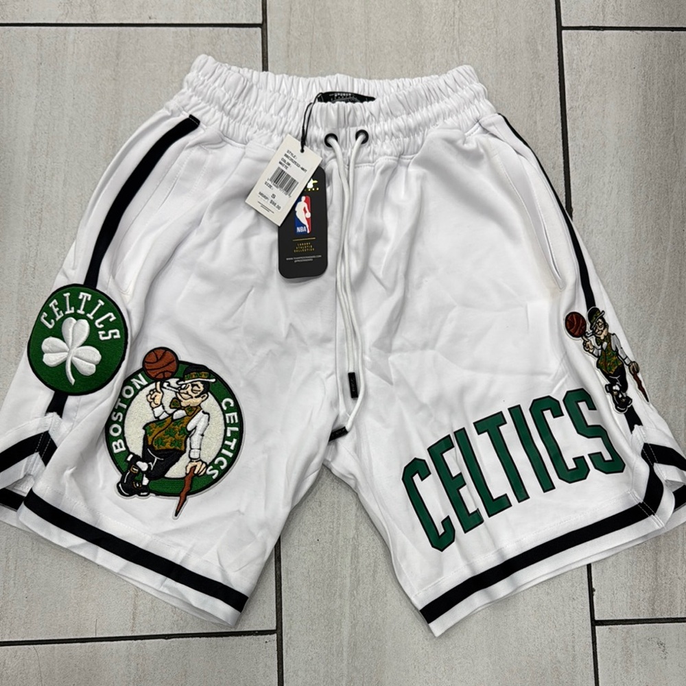 Boston Celtics Chenielle patch White Shorts